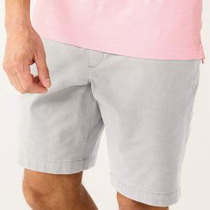 Sonoma Men's Flat Front Flexwear Light Khaki Shorts Size 40